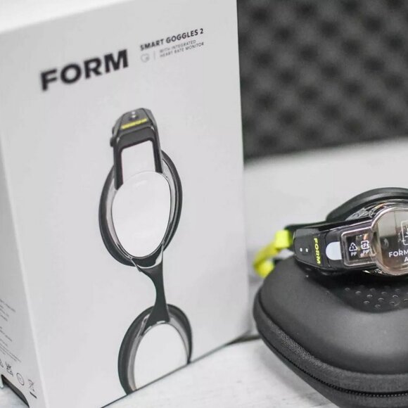 FORM Smart Swim 2 Goggles Black Yellow, For Swimming, Diving with LCD Stats - Picture 4 of 4